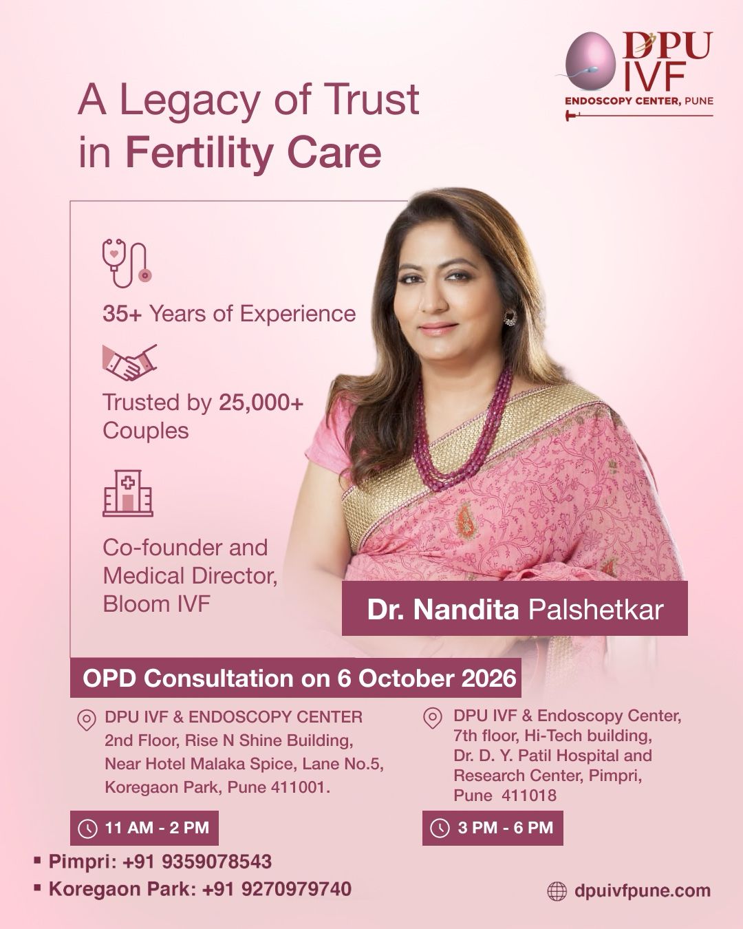 DPU IVF OPD Consultation - Dr. Nandita Palshetkar